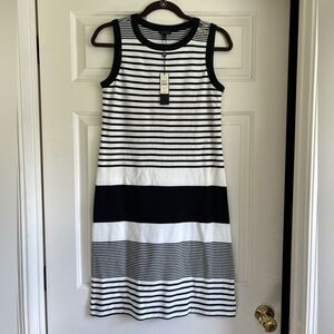 NWT Talbots Black and White Sleeveless Dress